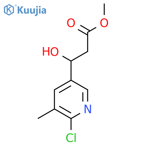 methyl 3-(6-chloro-5-methylpyridin-3-yl)-3-hydroxypropanoate structure