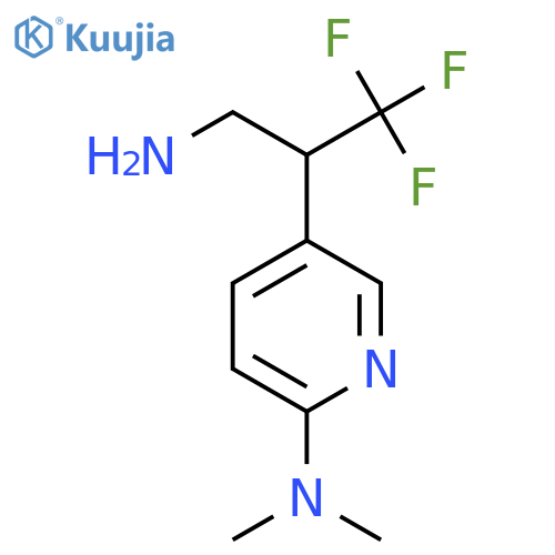 5-(3-amino-1,1,1-trifluoropropan-2-yl)-N,N-dimethylpyridin-2-amine structure