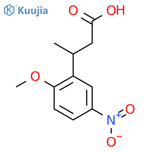 3-(2-methoxy-5-nitrophenyl)butanoic acid structure