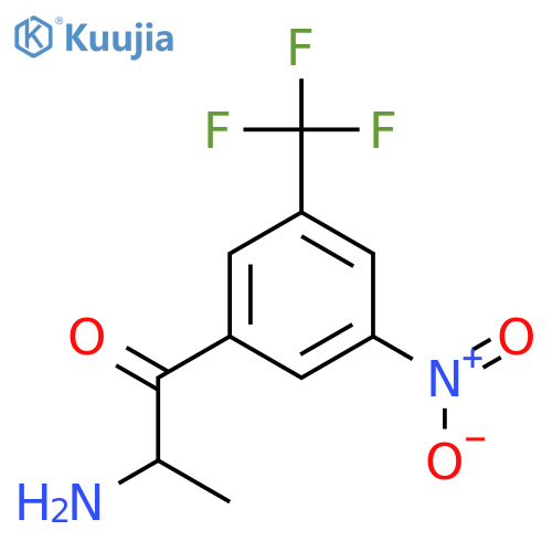 2-amino-1-3-nitro-5-(trifluoromethyl)phenylpropan-1-one structure