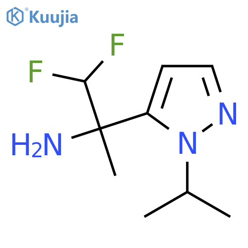 1,1-difluoro-2-1-(propan-2-yl)-1H-pyrazol-5-ylpropan-2-amine structure