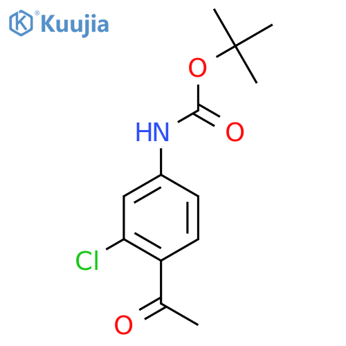 tert-butyl N-(4-acetyl-3-chlorophenyl)carbamate structure