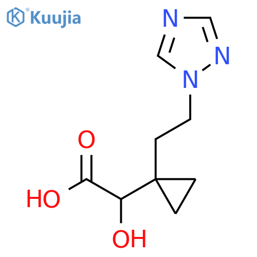 2-hydroxy-2-{1-2-(1H-1,2,4-triazol-1-yl)ethylcyclopropyl}acetic acid structure