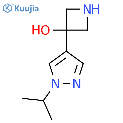 3-1-(propan-2-yl)-1H-pyrazol-4-ylazetidin-3-ol structure