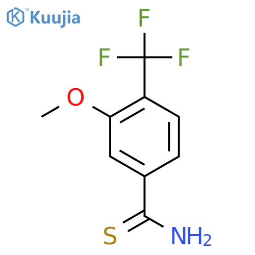 3-methoxy-4-(trifluoromethyl)benzene-1-carbothioamide structure