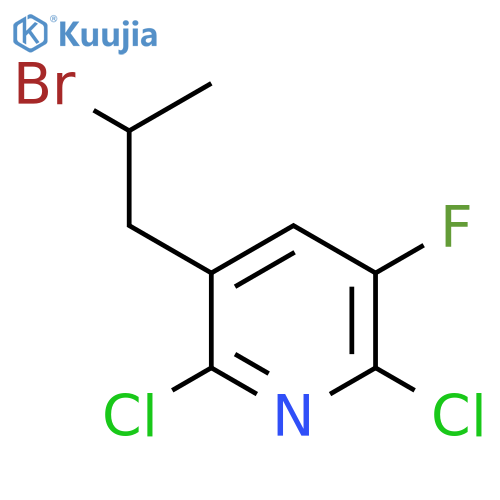 3-(2-bromopropyl)-2,6-dichloro-5-fluoropyridine structure