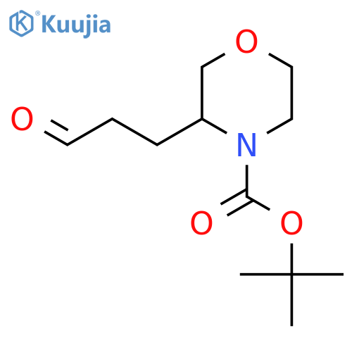 tert-butyl 3-(3-oxopropyl)morpholine-4-carboxylate structure