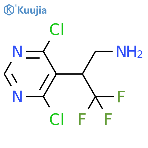 2-(4,6-Dichloropyrimidin-5-yl)-3,3,3-trifluoropropan-1-amine structure
