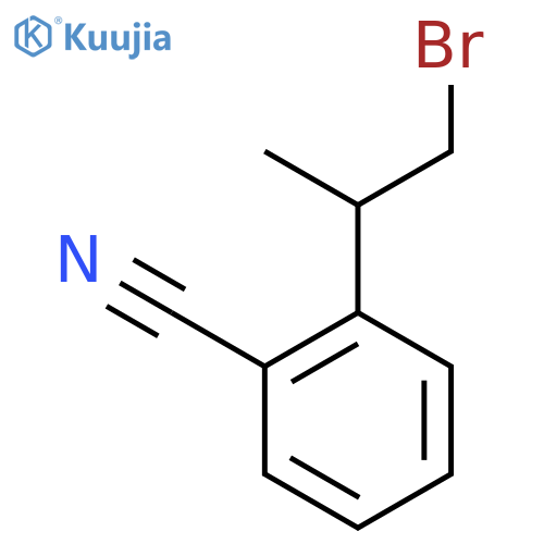 2-(1-bromopropan-2-yl)benzonitrile structure