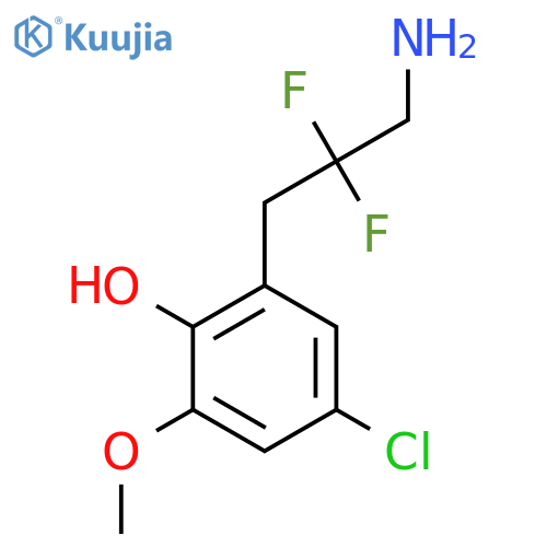 2-(3-amino-2,2-difluoropropyl)-4-chloro-6-methoxyphenol structure