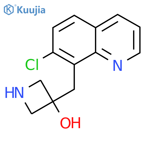 3-(7-chloroquinolin-8-yl)methylazetidin-3-ol structure
