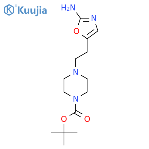 tert-butyl 4-2-(2-amino-1,3-oxazol-5-yl)ethylpiperazine-1-carboxylate structure