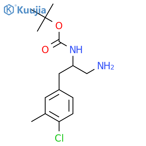 tert-butyl N-1-amino-3-(4-chloro-3-methylphenyl)propan-2-ylcarbamate structure