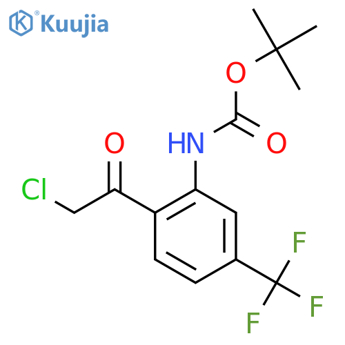 tert-butyl N-2-(2-chloroacetyl)-5-(trifluoromethyl)phenylcarbamate structure