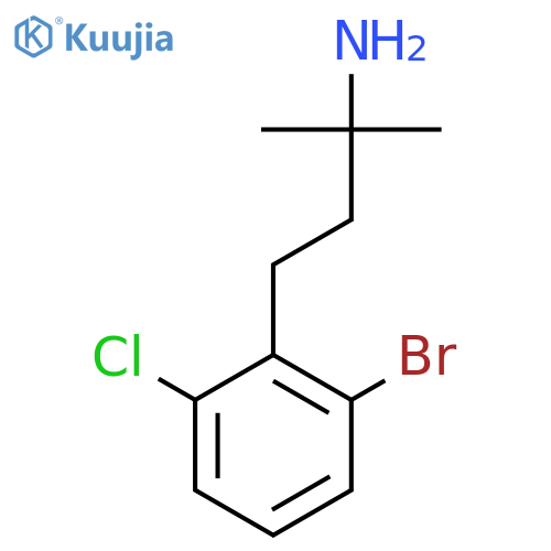 4-(2-bromo-6-chlorophenyl)-2-methylbutan-2-amine structure