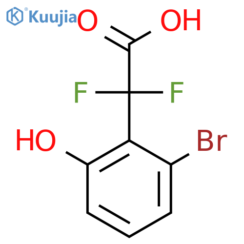 2-(2-bromo-6-hydroxyphenyl)-2,2-difluoroacetic acid structure