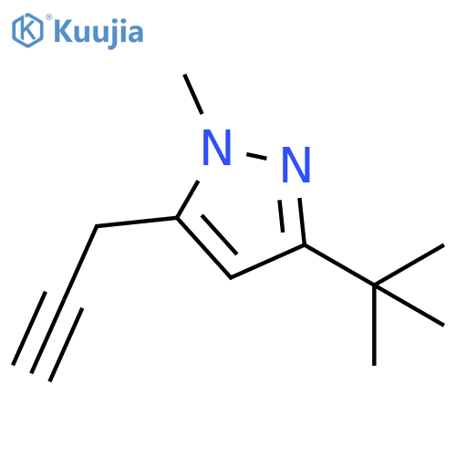 3-tert-butyl-1-methyl-5-(prop-2-yn-1-yl)-1H-pyrazole structure