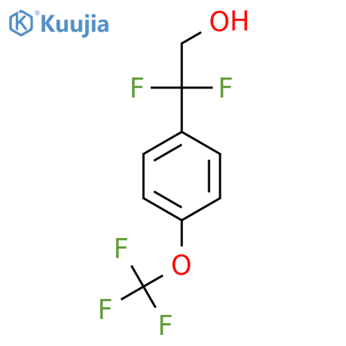 2,2-difluoro-2-4-(trifluoromethoxy)phenylethan-1-ol structure