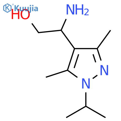 2-amino-2-3,5-dimethyl-1-(propan-2-yl)-1H-pyrazol-4-ylethan-1-ol structure