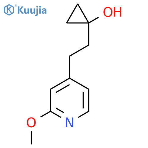 1-2-(2-methoxypyridin-4-yl)ethylcyclopropan-1-ol structure