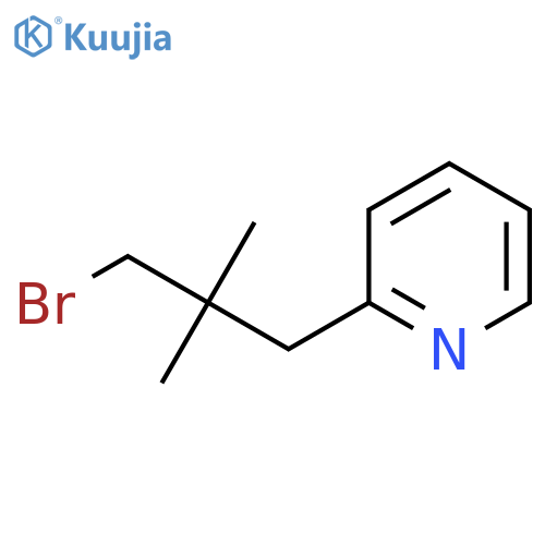 2-(3-bromo-2,2-dimethylpropyl)pyridine structure