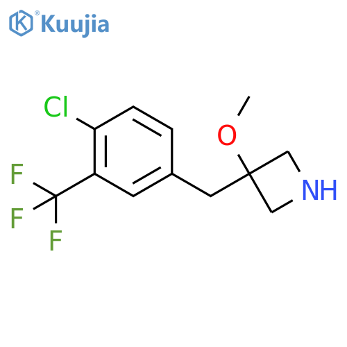 3-{4-chloro-3-(trifluoromethyl)phenylmethyl}-3-methoxyazetidine structure