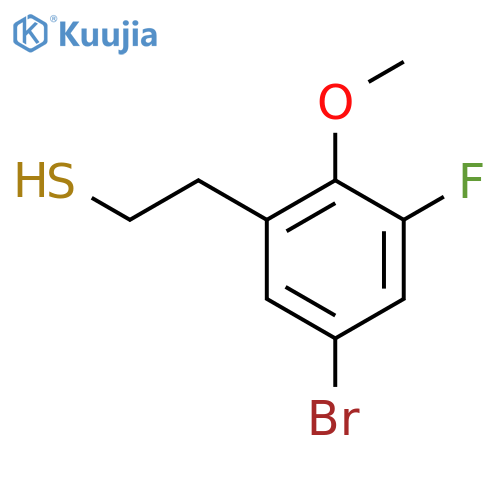 2-(5-bromo-3-fluoro-2-methoxyphenyl)ethane-1-thiol structure