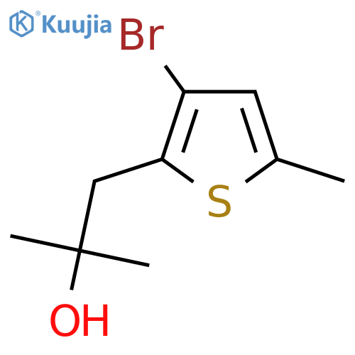 1-(3-bromo-5-methylthiophen-2-yl)-2-methylpropan-2-ol structure