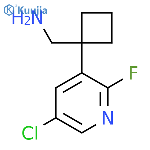 1-(5-chloro-2-fluoropyridin-3-yl)cyclobutylmethanamine structure