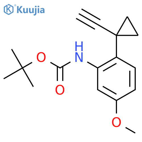 tert-butyl N-2-(1-ethynylcyclopropyl)-5-methoxyphenylcarbamate structure