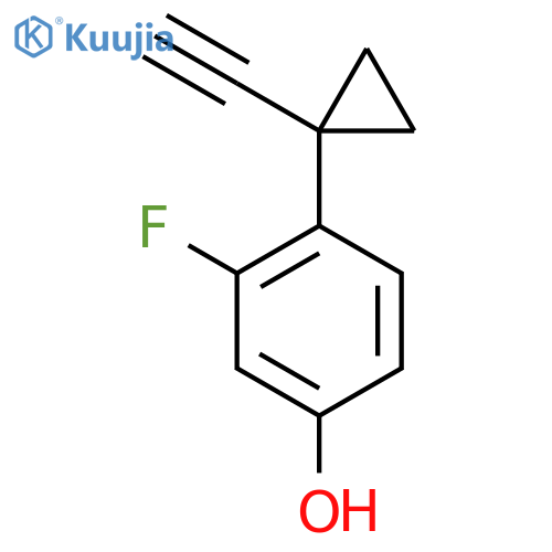 4-(1-ethynylcyclopropyl)-3-fluorophenol structure