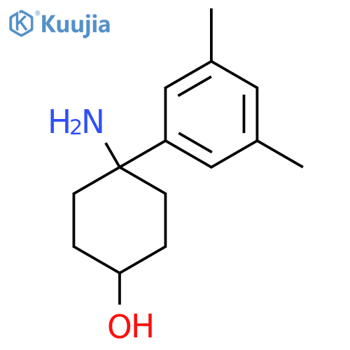 4-amino-4-(3,5-dimethylphenyl)cyclohexan-1-ol structure