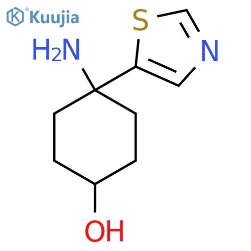 4-amino-4-(1,3-thiazol-5-yl)cyclohexan-1-ol structure