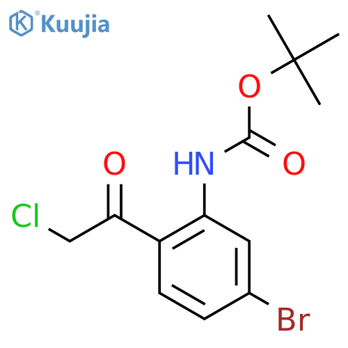 tert-butyl N-5-bromo-2-(2-chloroacetyl)phenylcarbamate structure
