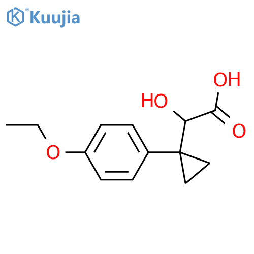 2-1-(4-ethoxyphenyl)cyclopropyl-2-hydroxyacetic acid structure