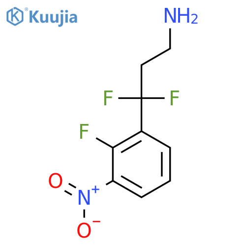 3,3-difluoro-3-(2-fluoro-3-nitrophenyl)propan-1-amine structure