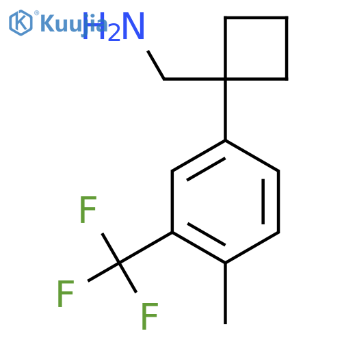 {1-4-methyl-3-(trifluoromethyl)phenylcyclobutyl}methanamine structure