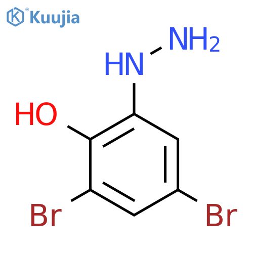 2,4-dibromo-6-hydrazinylphenol structure