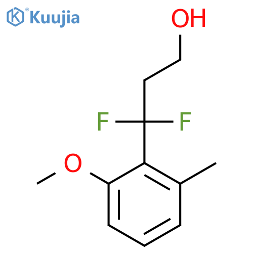 3,3-difluoro-3-(2-methoxy-6-methylphenyl)propan-1-ol structure