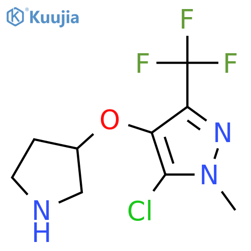 5-chloro-1-methyl-4-(pyrrolidin-3-yloxy)-3-(trifluoromethyl)-1H-pyrazole structure