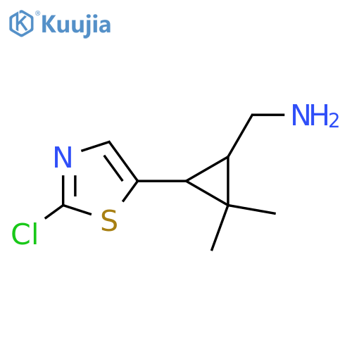 3-(2-chloro-1,3-thiazol-5-yl)-2,2-dimethylcyclopropylmethanamine structure