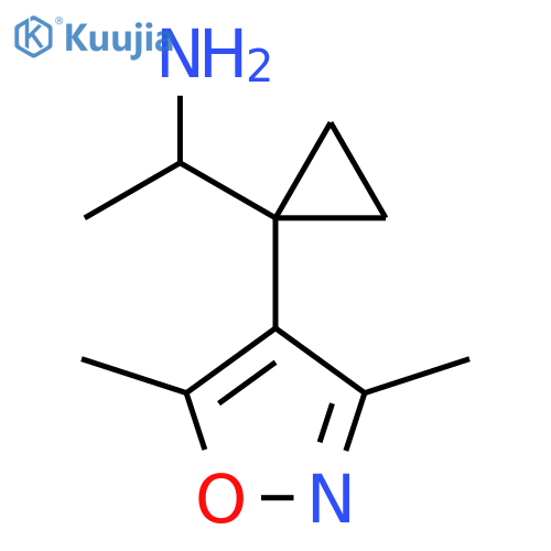 1-1-(dimethyl-1,2-oxazol-4-yl)cyclopropylethan-1-amine structure