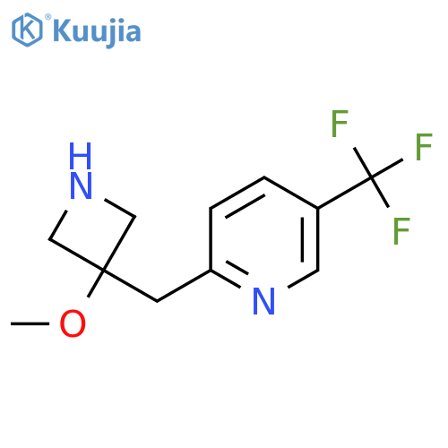 2-(3-methoxyazetidin-3-yl)methyl-5-(trifluoromethyl)pyridine structure
