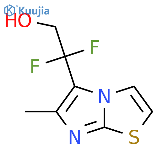 2,2-difluoro-2-{6-methylimidazo2,1-b1,3thiazol-5-yl}ethan-1-ol structure