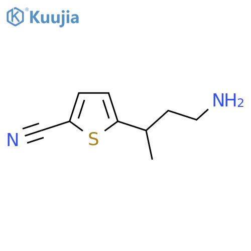 5-(4-aminobutan-2-yl)thiophene-2-carbonitrile structure