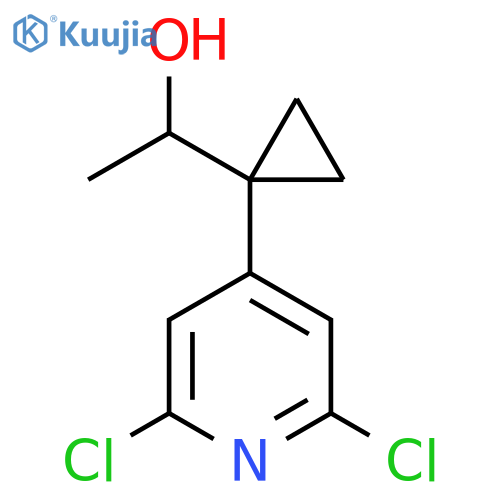 1-1-(2,6-dichloropyridin-4-yl)cyclopropylethan-1-ol structure
