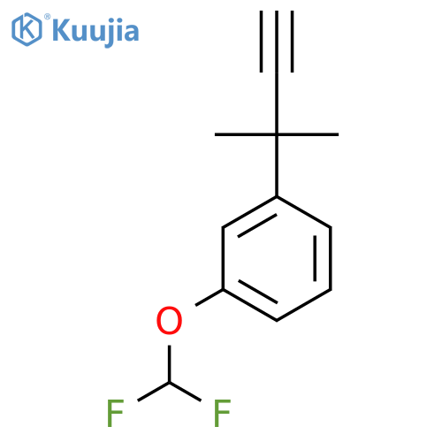 1-(Difluoromethoxy)-3-(2-methylbut-3-yn-2-yl)benzene structure
