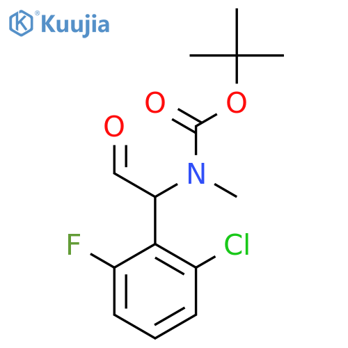 tert-butyl N-1-(2-chloro-6-fluorophenyl)-2-oxoethyl-N-methylcarbamate structure