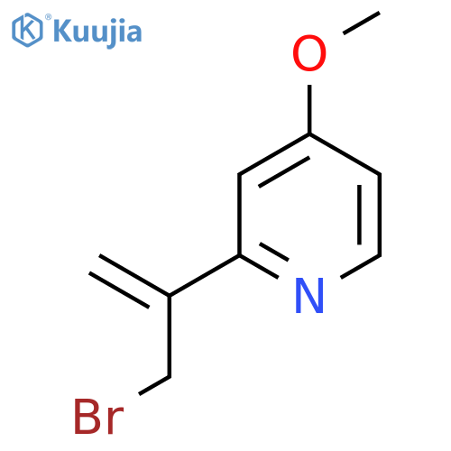 2-(3-bromoprop-1-en-2-yl)-4-methoxypyridine structure