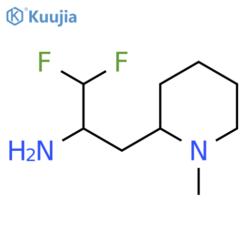 1,1-difluoro-3-(1-methylpiperidin-2-yl)propan-2-amine structure
